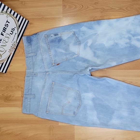 VINTAGE 1970's Orange Tab Levi's Bell Bottom Jeans - Picture 8 of 13